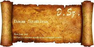 Daum Szabina névjegykártya