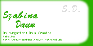 szabina daum business card